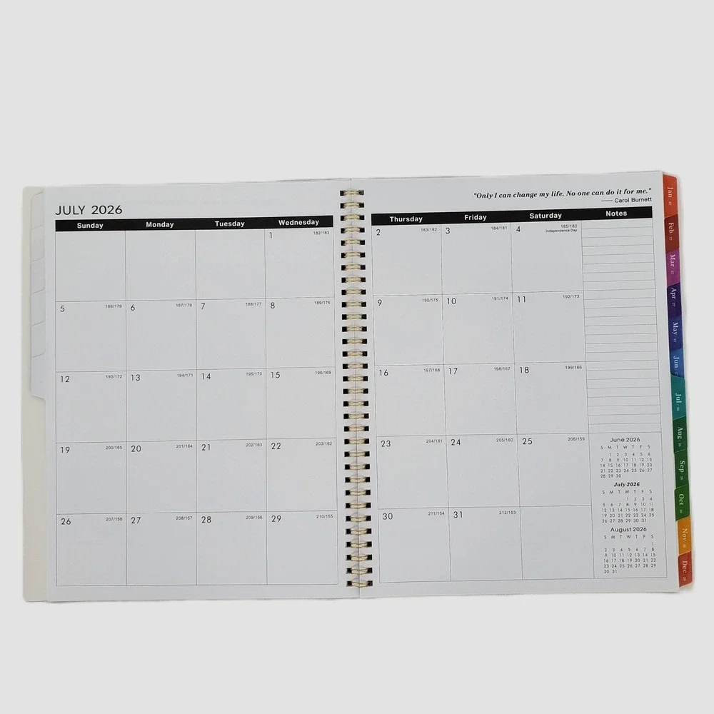 Indeme 2026-2028 3 Year Monthly Planner Navy‎ Pink Floral Spiral Bound Tabbed